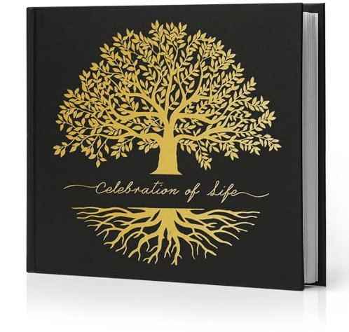 Funeral Guest Book for Celebration of Life, in Loving Memory Sign in Book