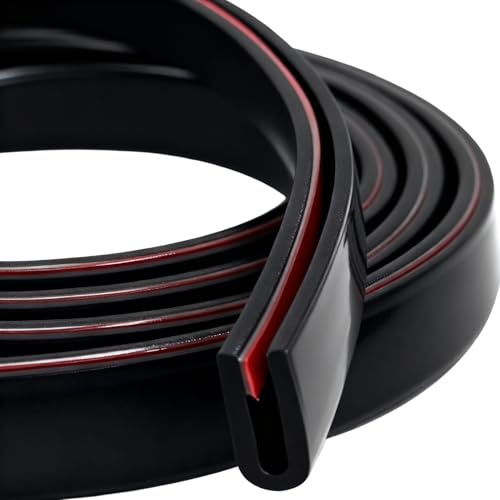 Moldura de Borde de Goma - Protector Puertas Coche 3m en U, Protección de Bordes de Chapa Metálica para Bordes de Puertas de Metal de 0.5-2mm, Puertas de Coche, Esquinas de Mesas (Negro)