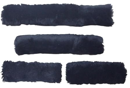 Jiuvaso 4 Pezzi di copricavi per Cavalli, Fasce per Attrezzature equestri, Decorazione, Fascia nasale di Ricambio per Passeggiate, Allenamento, Festa, Tutti i, Nero