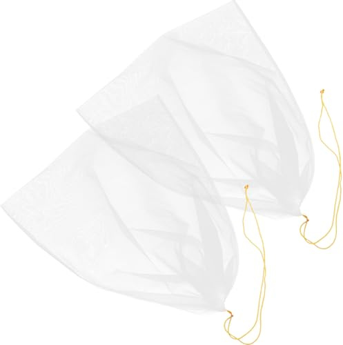 FRCOLOR Bolsa de Filtro Colador de Miel de Nailon 2 Piezas, Malla Fina Reutilizable para Apicultura y Filtración de Alimentos, Herramienta para Colar Miel, Vino y Cerveza, Color Aleatorio