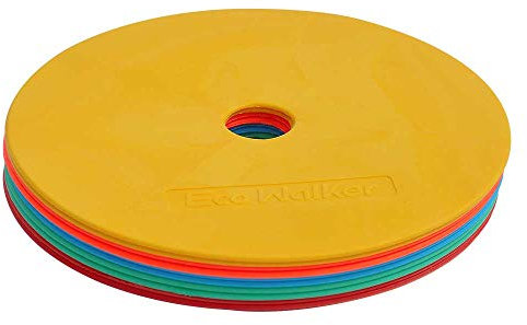 Eco Walker Flache Kegel Spot Marker für Fußball Basketball Sport Speed Agility Training (Mehrfarbig)