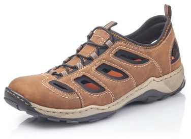 Rieker lågtopp sneakers 08065, herr halvskor, Brun 25, 41 EU