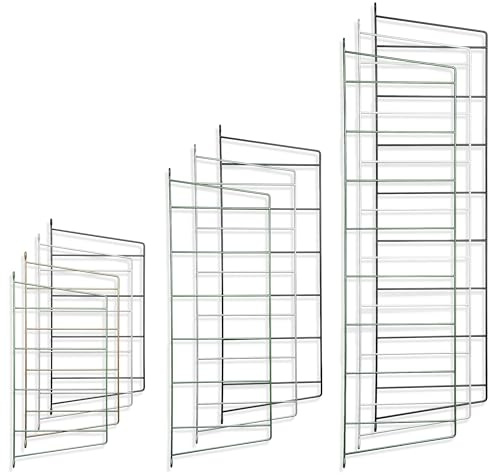 Natural Goods Berlin 2X Regalhalterung TEGEL - Wandregal aus Metall (4 Ebenen - 200mm, Weiß) Wand Regalträger für Hängeregale (Wandleiter) in Wohnzimmer, Küche, Bad und Abstellkammer