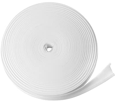Realm Bias Binding Tape, Cotton, Black & White, 1 Inch / 25mm - 5 Metres (White - 5m)