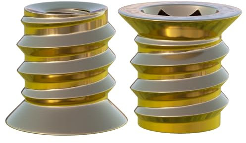 Tuerca atornillada (52 unidades, M4 x 10, inserción roscada, madera)