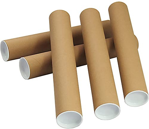 Globe Packaging 25 x A3 QUALITY POSTAL TUBES POSTER 330mm x 50mm ROLLS + END CAPS