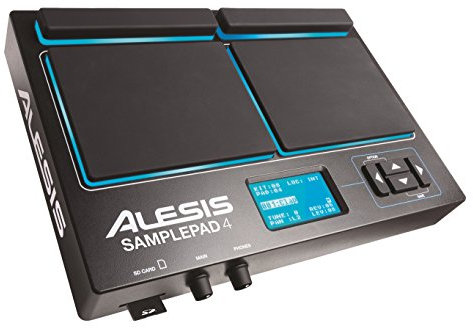 Alesis Sample Pad 4 - Percussione Elettronica con 4 Pad Sensibili Alla Dinamica e Lettore Schede SD