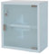 Style home Medizinschrank Arzneischrank abschließbarere Erste-Hilfe-Schrank aus Metall, Apothekerschrank Medikamentschrank mit Glastür und Schloss, inkl 2 Schlüsseln, 30x30x12cm (Weiß,2 Fächer)