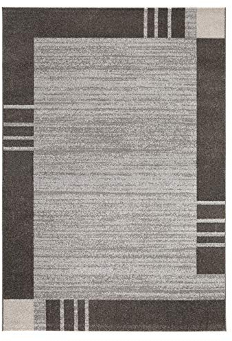 andiamo Webteppich Sant Jordi Bordüre modern Kurzflor Polypropylen Teppich Schlamm, 160x230 cm