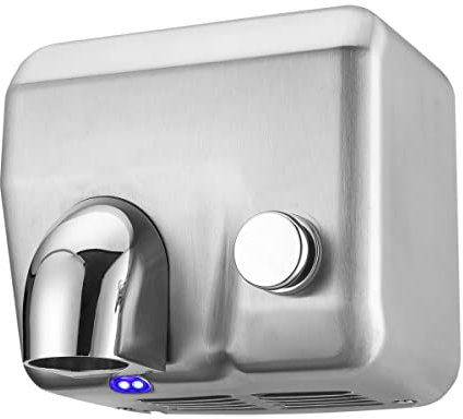 GGM Gastro | EHTDKE15 | Händetrockner mit Druckknopf - Edelstahl matt