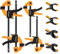 Bar Clamps for Woodworking — TOLESA 4&6inch Mini Quick Grip Clamps Light Duty 200N Load Limit 4''Spring Clamps & 5'' Ratchet Clamps with Powerful Clamping Force Trigger Clamps for Gluing Securing