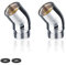 Winkelstück für Duschkopf, JANDH 2 Stück 135° Duschschlauch Adapter, Winkelstück für Handbrause, Einstellbarer Winkel, Geeignet für Handbrausen, Kopfbrausen, Duschwannen