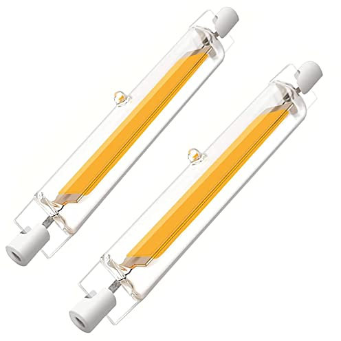 R7S LED 118mm Dimmbar, R7S LED Lampe 20W, Warmweiß 3000K, 2000LM, Ersatz für 200W Halogenstäbe, LED Stablampen für Deckenfluter, Leselampen, 360° Abstrahlwinkel LED-Stab,2er Set