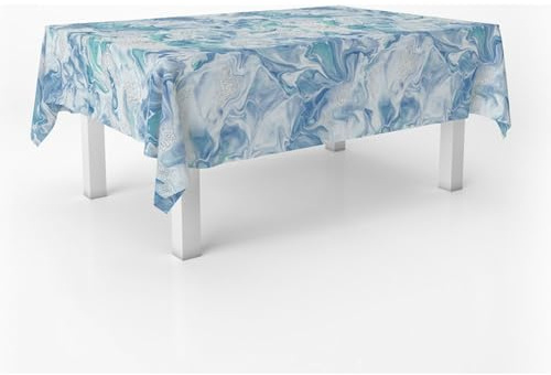ECOMMERC3 | Tovaglia in tela cerata dimensioni 100x140 cm repellente macchie - Tovaglia in tela cerata color GENIL BLU 100% Made in Spain - Non trasferisce liquidi