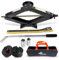 Kit de Gato para Coche con Pad Tesla y Pad de Goma Universal 2 Toneladas (2000 kgs) | Gato de Tijera para Coche - Kit de Herramientas para Cambio de Neumáticos | Portátil, Ideal para SUV y Coches