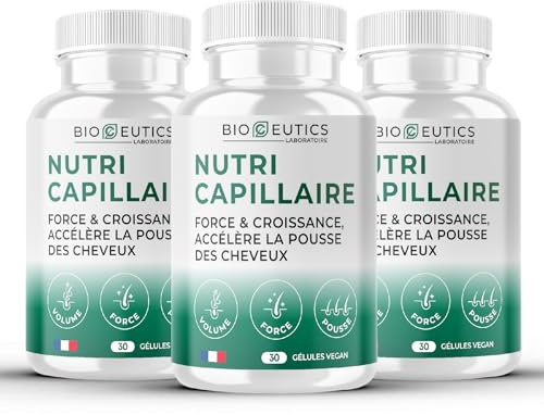 Laboratoire BioCeutics Con Vitaminas Crecimiento Pelo | Ayuda A Crecer Pelo | Mejora El Cabello Piel Y Uñas | Hair Complex De Vitaminas Para | 90 Cápsulas