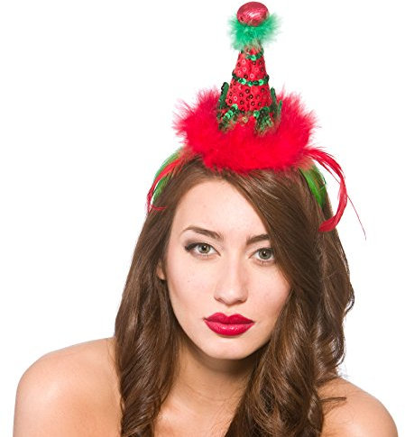 Wicked Costumes Ladies Deluxe Elf Hat on Headband Christmas Xmas Festive Fancy Dress