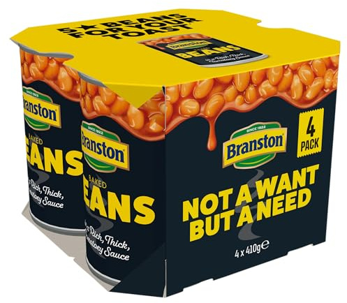 Branston Baked Beans in Tomato Sauce, 410 g (Pack of 4)