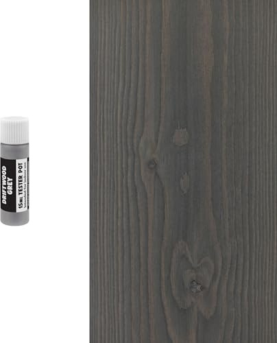 Littlefair's Wood Stain Water Based - 15ml - Indoor Furniture Wood Dye - Light & Dark Finishes - Non Toxic & Eco Friendly Formula - Interior Wood Stain for Crafts - Colour: Driftwood Grey