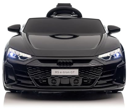 BabyCar Audi RS E-tron GT | Macchina Elettrica per Bambini 12V con 2 Motori 25W | Auto Elettrica Per Bambini Telecomandata, Porte Apribili, MP3/USB | Licenza Ufficiale | Nero