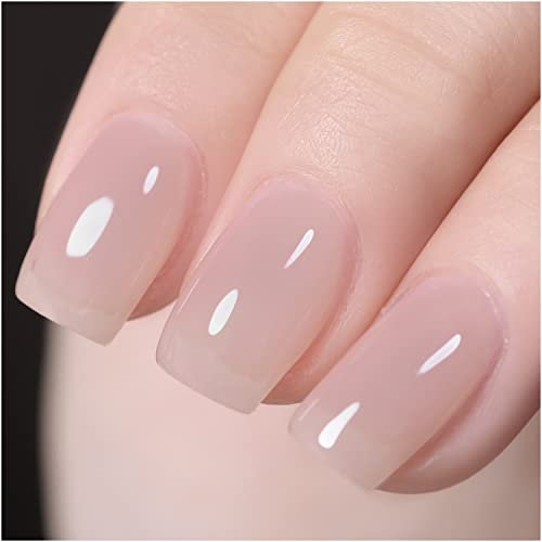 GAOY Jelly Nude Gel-Nagellack, 16 ml, transparenter, rosafarbener Soak-Off-Gel-Nagellack, UV-Lichthärtung für Nagelkunst-DIY, Farbe 1624, Ocean Song