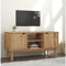 Homgoday TV-Schrank OTTA 113,5 x 43 x 57 cm aus massivem Kiefernholz, TV-Schrank, Unterschrank für TV, Couchtisch, TV-Ständer für Wohnzimmer
