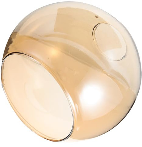UPKOCH E27 Glass Lampshade Glass Globe Lamp Shade Replacement Glass Dome Round Light Globe Lamp Post Globe for Chandelier Pendant Light Wall Sconces Clear Globe Lamp Shades