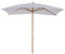 Outsunny Ombrellone da Giardino 2x3 m con Corda e Prese d'Aria, Ombrellone da Esterno con 6 Stecche in Legno, Bambù e Poliestere 180g/㎡, per Cortile, Terrazza e Balcone, Bianco