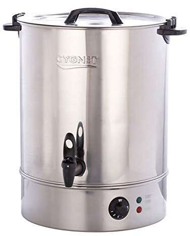 Burco MFCT1030 Stainless Steel Cygnet Manual Fill Water Boiler, Silver, 30L Capacity