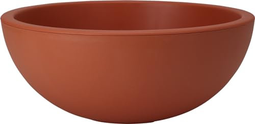 Muddy Hands 40cm Large Terracotta Bowl Plant Pot Indoor Home Outdoor Garden Round Plastic Flower Planter Water Feature