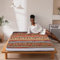 MAXYOYO Bohemian Retro Floor Mattress Vintage Floral Japanese Futon Mattress Thick Roll Up Thicken Sleeping Bed Portable Camping Mattress Floor Lounger Couch Bed Mattress Pad, Single Size