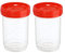 PATIKIL 150mL Probenbecher mit Deckel 2Pack Urinbecher mit Schraubverschluss Probebehälter Lecksicher Rot