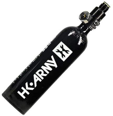 Clover Airsoft - HK Army Low Pressure/SLP HPA Tank - High Pressure Air Tank - Paintball Airsoft Tank (Black, 26ci / 3,000psi)