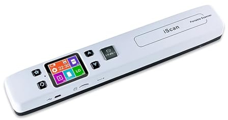 Escaneo rápido en varios idiomas Mini escáner portátil de documentos e imágenes A4, WiFi 1050 DPI JPG/PDF, escáner portátil de alta velocidad for uso escolar y empresarial ( Color : Bianco , Size : 1