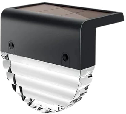 Luce solare per scale – IP65 impermeabile – Luci esterne per scale, gradini, ponte, recinzioni, portico anteriore, balcone, patio, parete, cortile, giardino