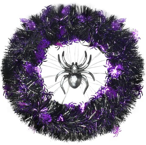 Halloween Decoracion,Guirnalda de Puerta de Halloween con Luces LED,Decoraciones De Halloween,Halloween de Corona,Halloween para la decoración del hogar de la Puerta Principal
