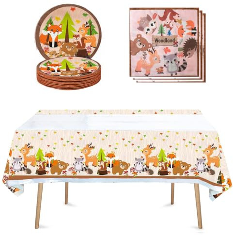 Dschungel Safari Partygeschirr Set für 10 Gäste, Dschungel Tiere Party Geschirr Geburtstag Deko, Dschungel Safari Partygeschirr Set,Tiere Dschungel Party für Junge