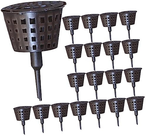 JOINPAYA 20piezas Cestas De Fertilizante Con Tapa Para Soporte De Abono Para Bonsáis y Cultivos