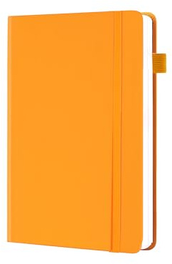 MS MY STATIONERY Bullet prickig journal prickigt rutnät anteckningsböcker 140 gsm syrafritt tjockt papper 160 sidor hårt omslag lägga platt bindning – 13 x 21 cm dagbok (japansk Kerria)