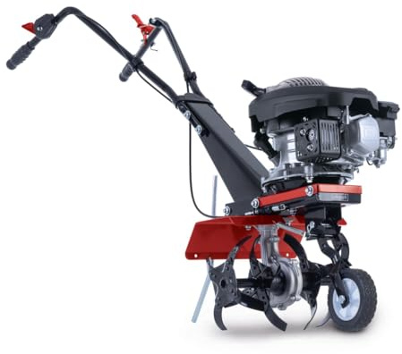 Scheppach Motobineuse Thermique MTP370 - Moteur 4 Temps - 150 cm³ - 3.5 CV | largeur de travail max 360 mm - Ø fraises 260 mm - 16 couteaux