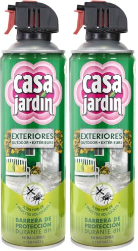CASA JARDÍN | Insecticida Aerosol | Protección para Todo Tipo de Insectos Voladores | Insecticida Efectivo | Indicado en Espacios Abiertos o Semiabiertos | Protección Durante 8 Horas | 500 ml