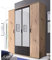 möbelando Kleiderschrank Schlafzimmerschrank Drehtürenschrank Schrank Schlafen Cilli II