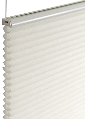 EXKLUSIV HEIMTEXTIL Wabenplissee Verspannt mit Klemmträgern ohne Bohren 70 x 140 cm weiß