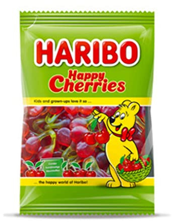 Sußichkeiten Haribo | Glückliche Kirschen Tasche (28X 75Gr | Haribo Box | Haribo Großpackung | 28 Pack | 2100 Gram Total