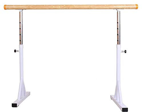 Tragbare Tanzstangen, unabhängig voneinander verstellbare Reckstange für Tanzübungen, hölzerne Ballettstange, verwendet für Zuhause und Studio (weiß)