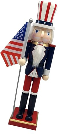 omiinitio Galletas de madera de nogal perfectas para exposiciones y día conmemorativo, recuerda a las galletas de nueces, regalo de vacaciones de muñecas