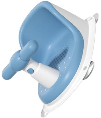 Gogogmee Asiento de Bañera para Ñiño y Ducha, Asiento Ergonómico, Material Pp Resistente, Color Azul, Uso para Recién Nacidos en Baño, Soporte Estable y Cómodo para Bebés