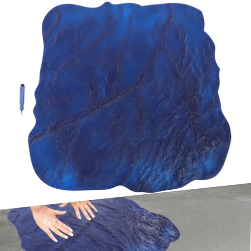 36x36Concrete Seamless Stamp Mat, High-Quality PU Seamless Concrete Stamp Mat with Edge Trimmer, Polyurethane Stone Texture Cement Stamps for Driveway, Patio, Pool Deck Floor