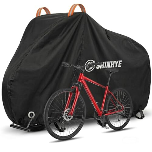 Fahrradabdeckung Wasserdicht - 600D Oxford Fahrradgarage 1 Fahrrad -Gewebe Regenschutz Fahrrad mit Verstärkten Schlosslöchernr, 200×70×110cm Fahrrad Abdeckplane Fahrradschutzhülle