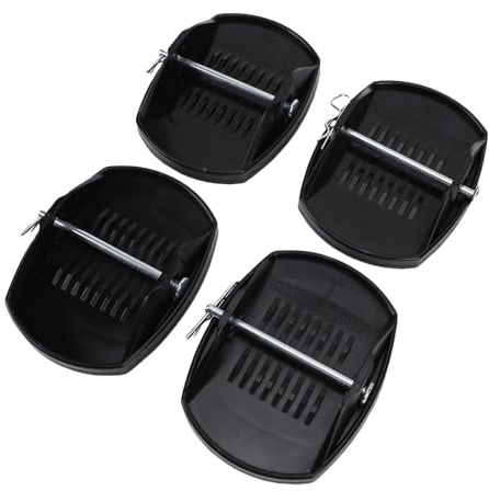 BONKZEBU Juego de Almohadillas de Soporte para Gato para Remolque de RV, Almohadillas Antihundimiento Resistentes con Pasador de Bloqueo de Seguridad, Construcción de PP Duradera de 4 Piezas para